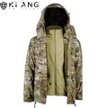 Custom 3 in 1 CP Tactical Sports Waterproof Winter US Thermal Outwear Thick Jacket With Hood Tactical Plus Size Men's Jackets