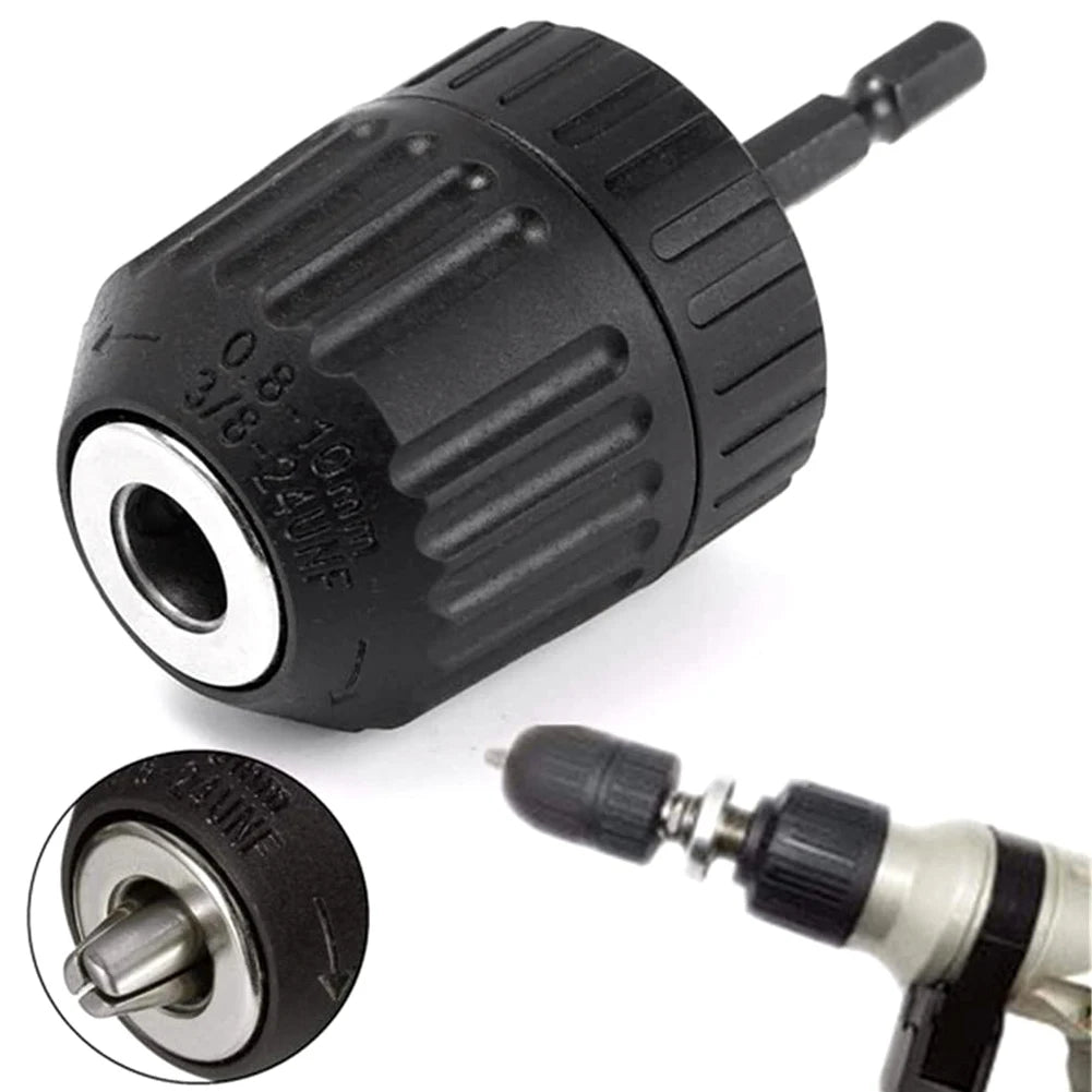 Hot Selling Durable Portable Safety Converter Quick Change Chuck Adapter 0.8-10mm Clamp Range Keyless Powered Drill Accessories