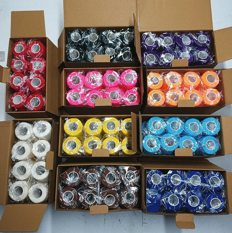 4.5m Polyester Sports Cohesive Bandage Fitness Self Adhesive Football Soccer Grip Sock Tape Wrist Wraps Knee Support Leg Guard