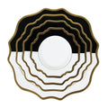 European Style 4pcs Fancy Charger Plates Set Factory Supply Bone China Tableware Ceramic Plate Dish for Weddings & Parties