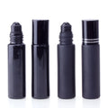 10ml Matte/Glossy Black Glass Roll-on Bottles with Obsidian Crystal Roller for Ball for Essential Oil Perfume Skin Care Cream