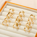 Non Tarnish Cheap Minimalist Jewelry Women'S Gold Birth Flower Zirconia Stainless Steel Waterproof Fashion Rings