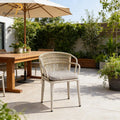 Leisure Outdoor Furniture Patio Bistro Chairs Aluminum Frame Rope Woven Outdoor Garden Dining Chairs