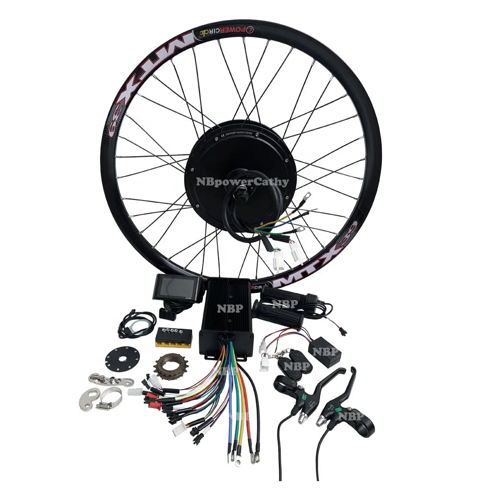 Cheap 60V 72V 3000W 26 27.5 29 Inch MTB MTX Wheel Bicycle Motor Conversion Kit 80A Sine Wave Controller SW900 VA Display