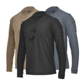 Men's Breathable Pique Fabric Shirt Sport Tactical Casual Long Shirt Hiking Hunting Outdoor Training Long Sleeve Shirt