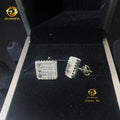 Popular Style Luxury Rapper Style Iced Out Hip Hop Man Stud Earrings Moissanite Diamond Screw Back Stud Earring 925 Silver