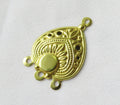 Heart Earring Charm Brass Filigree Finding Charm Connector