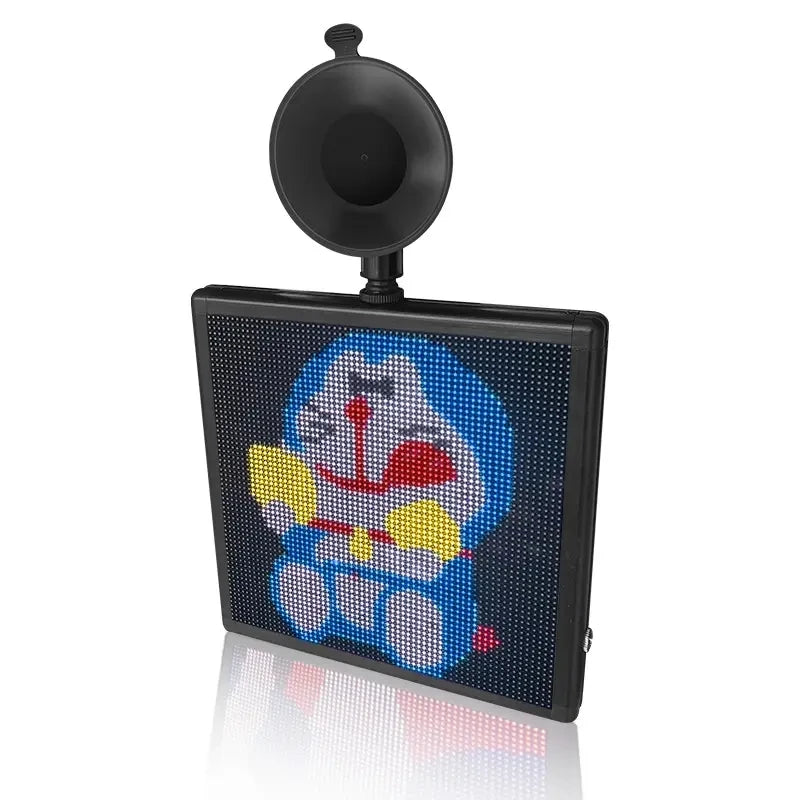 Wireless App-Programmable Smart LED Display Board for Cars Cute Emoticon LED Light for Indoor Use