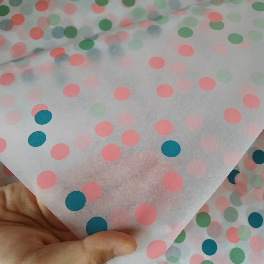 Wholesale Colorful Polka Dots Printed Silk Paper Tissue Paper Gift Wrap Premium Paper & Paperboards