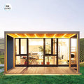 Hot Sale Electric Metal Aluminium Pergolas Bioclimatic Pergola With LED Light for Garden Living