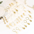 Custom Low Price Gold Plated Shell Huggies Hoop Drop Earrings Natural Sea Shell Earrings for Women Ladies