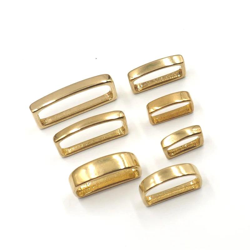 Solid Brass Waterproof Eco-Friendly Belt Loop Keeper 20mm-40mm Inner Size Strong Bag Hanger Accessories