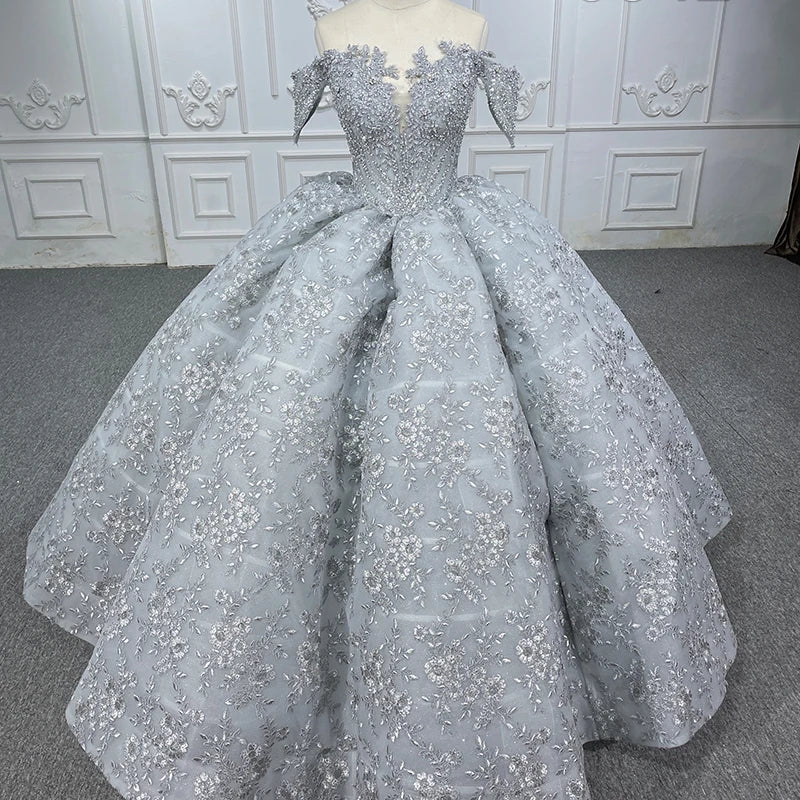 Luxury Off Shoulder Beading Evening Dresses With Sequins for Women Jancember 6542