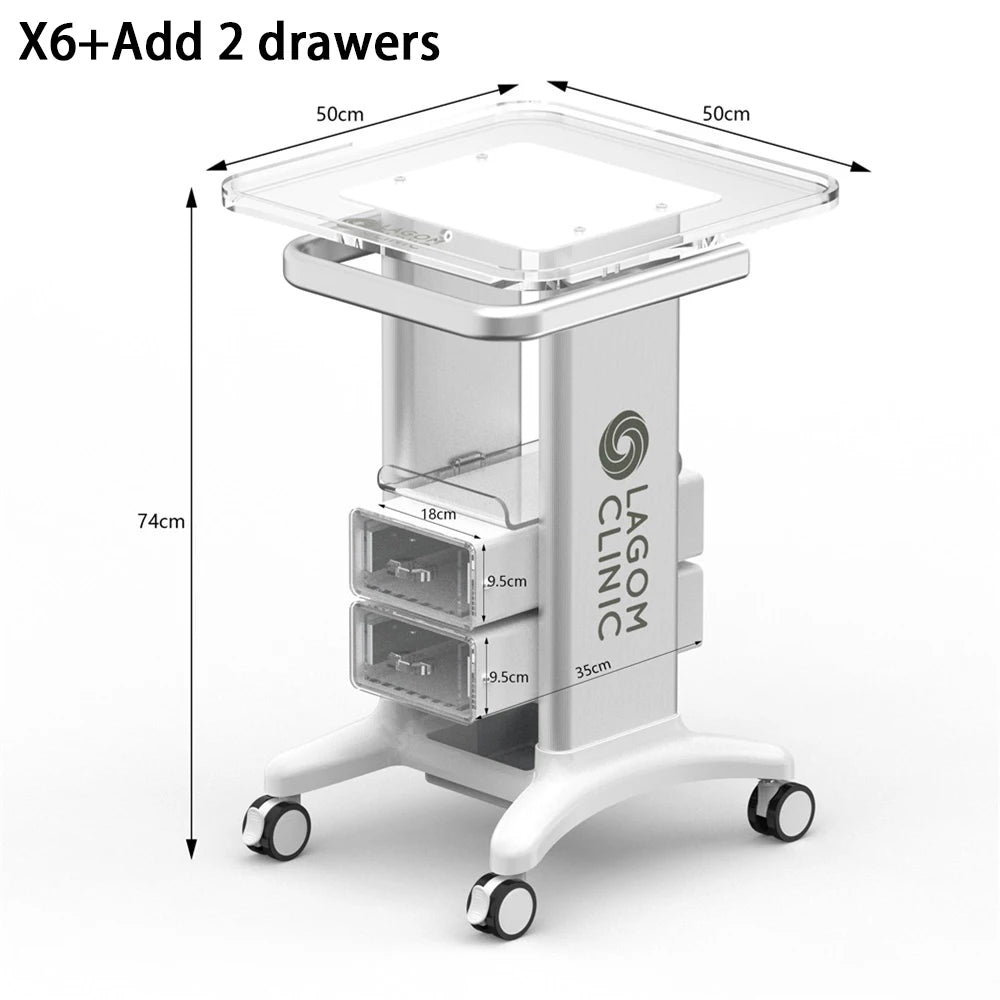 Hot Sale 2 Drawers Laptop Computer Trolley Cart Dental Clinic Oral Scanner Trolley Cart Ultrasound Scanner Dental Trolley Cart
