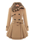 Manteau Femme Hiver Winter Autumn Plus Size Abrigos Para Chaquetas Mujer Long Faux Fur Collar Coats Ladies Overcoat for Women