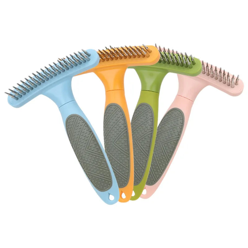 Pet Supplies Cat Rake Comb Dog Grooming Comb for Knots Mats Loose Hair Removal Cleaning Cat Brushes