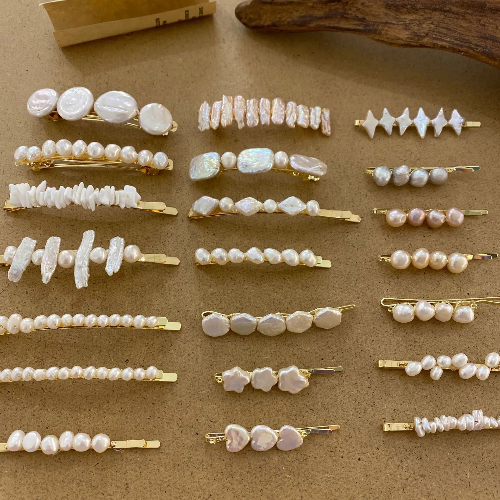 Wholesales Pearl Bobby Pin New Women Baroque Handmade Natural Freshwater Pearl Hair Clips