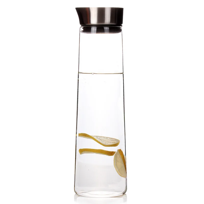 Heat-proof Thickened Glass Kettle With Stainless Steel Lid Carafe