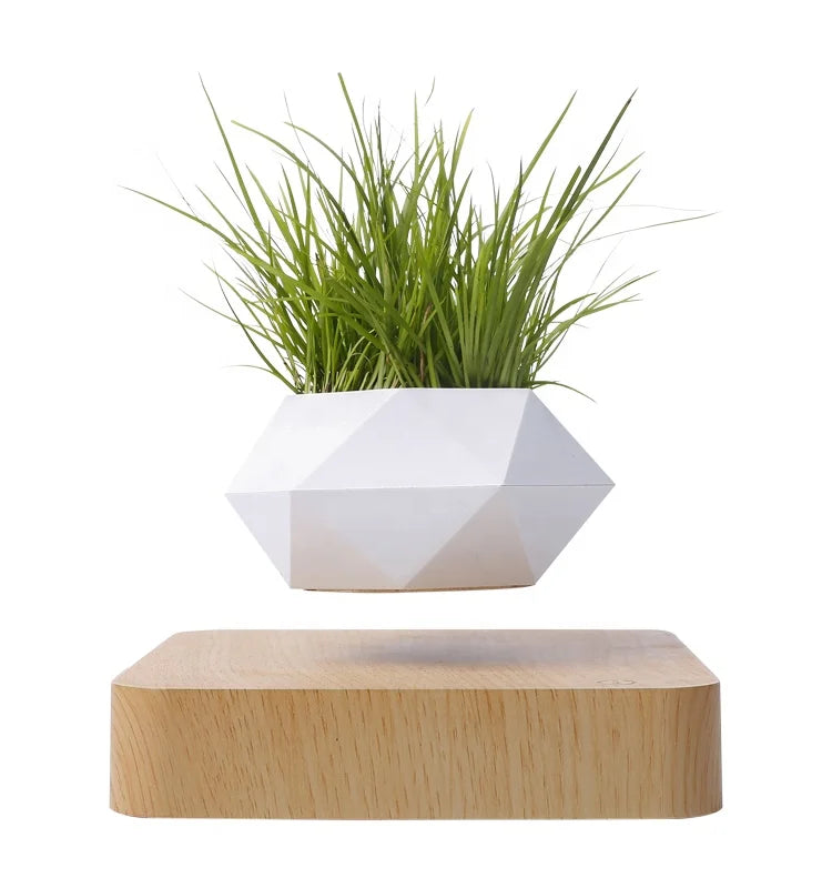 Wholesale Price HCNT Hot Sale Electric Powered Indoor Magnetic Levitating Plant Pot ABS Material CE/ROHS Certified Novelty Style
