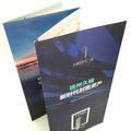 Factory Wholesale Advertising Custom Design Flyers Paper Z Folding Flyer Pamphlet Printing with Gold Foil Stamping