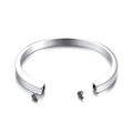 Vnox Stainless Steel Custom Urn Bracelet Open Urn Bracelet Steel Color for Men Simple Gift 2024