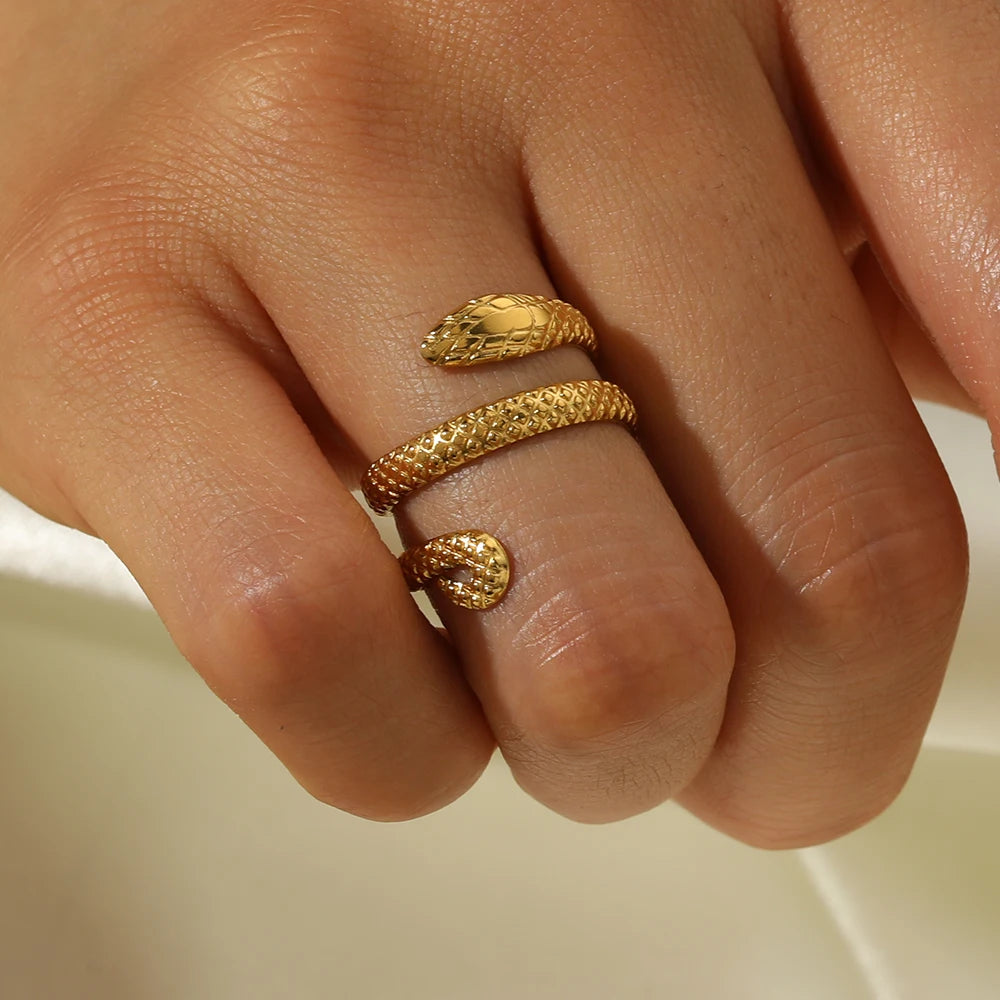 Hip Pop Style Stainless Steel Rings Trendy Opp Bag Gold Engagement Ring Unisex Rings Geometric Women Knuckle Party