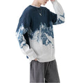 Oversized O Neck Women's & Men's Fashion Printed Streetwear Crocheted Breathable Dropped Shoulder Sweater for Winter