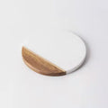 Popular Design 100% Natural Marble Cake Board Nordic Style Round Marble Tray Household Cutting Board With Acacia