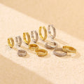 6mm/8mm/10mm Circle Earrings 925 Sterling Silver 18K Gold Zircon Hoop Earrings