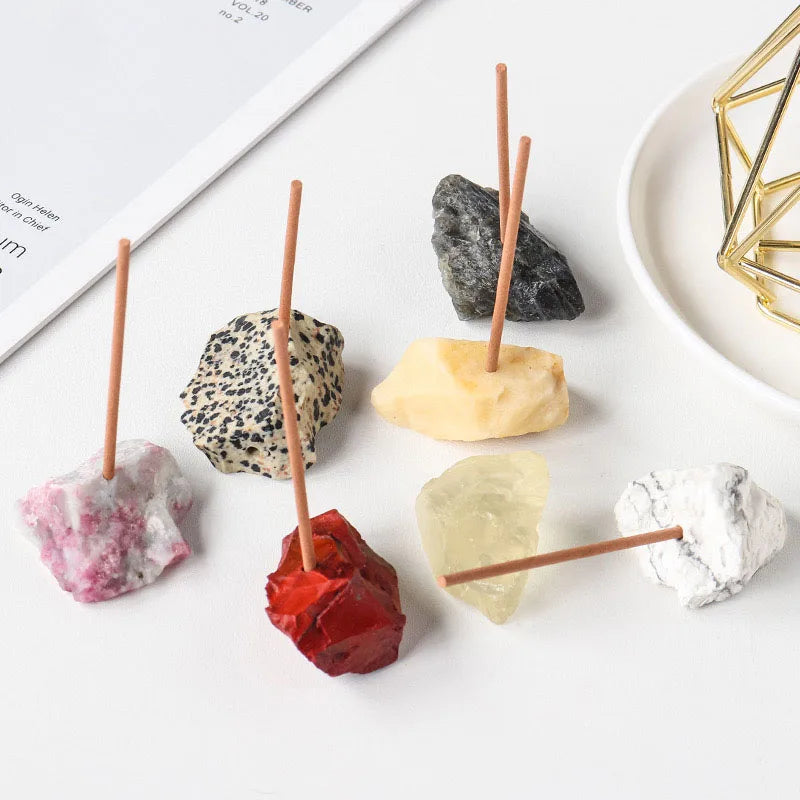 Bulk Crystal Rock Stone Incense Base Incense Stick Holder Raw Quartz Crystals Incense Stick Holder