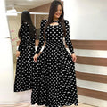 Coldker Casual Women Summer Dress Print Robe Femme Vestidos Plus Size Streetwear Long Sleeve Long Maxi Dress