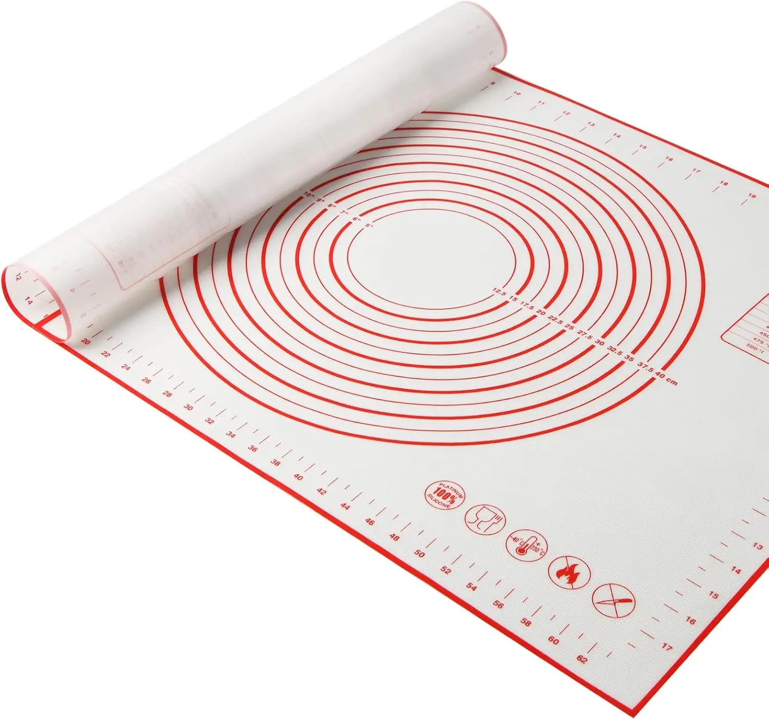 Silicone Non-Stick & Non-Slip Pastry Baking Mat with Measurements for Dough Rolling Baking & Pastry Tools