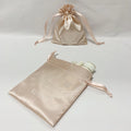 Fashion Cosmetic Satin Pouch With White Logo Bag Satin