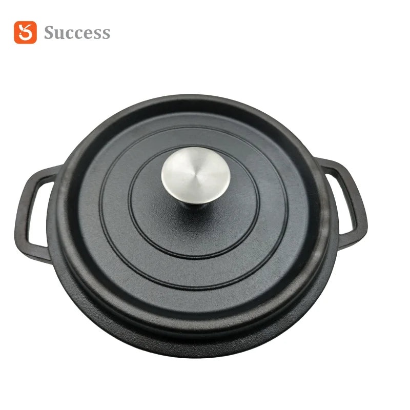 Factory Hot Sale Pre-seasoned Cast Iron Round Dutch Oven Casserole Soup Pot Cookware Cast Iron Cooking Pot with Lid