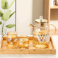 Hejian Manufactured Premium Quality Electroplating Elegant THICK Glass Water Pitcher with Diamond Pattern and TIGHT Lid
