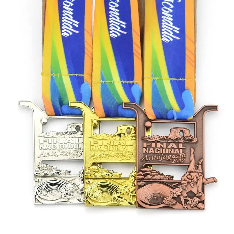 Design Your Own Medallion Wholesale Cheap Blank Zinc Alloy 3D Gold Award Marathon Running Custom Metal Sport Medal