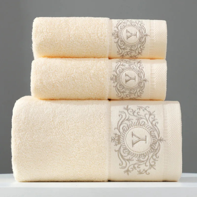 White Blue Grey 100% Genuine  Cotton Comfortable Towels Luxury Hotel Bath Towel Set of 3 Pieces