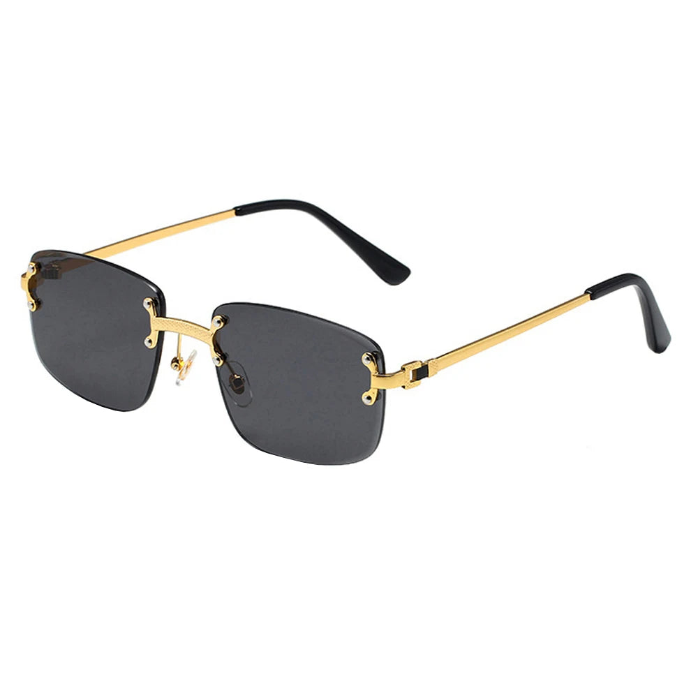 Sun Glasses Rimless Designer Promotion Popular square Nen Fashion Metal Women Sunglasses