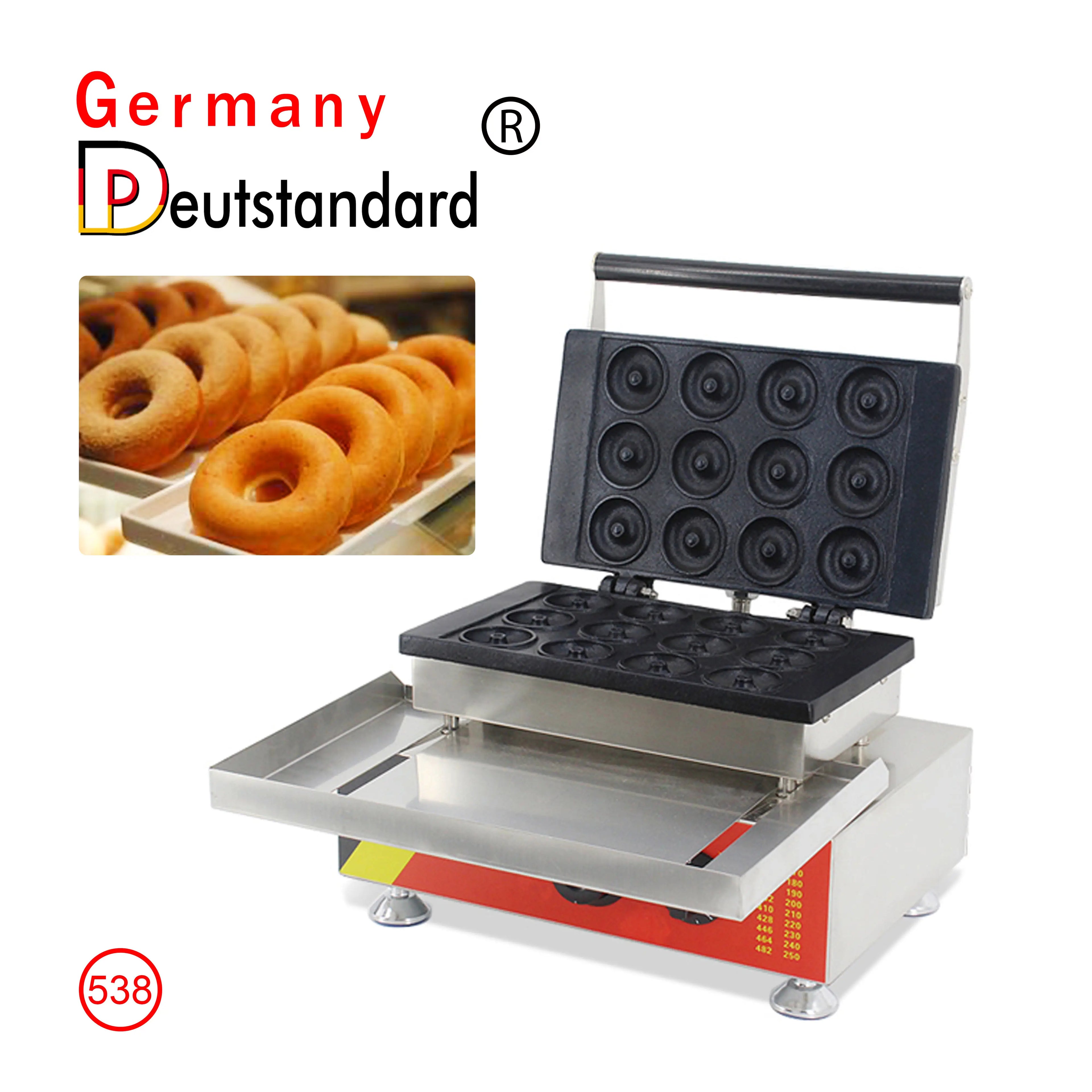 Germany Deutstandard Electric 12 Circle Donuts Machine Nonstick Mini Stainless Steel Commercial Mochi Donut Maker Machine