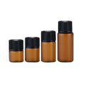 1/4 Dram 1ml 2ml 3ml 5ml Amber Mini Small Bottle Glass Vial/cosmetic Bottles for Essential Oil Glass with Plastic Screw Cap