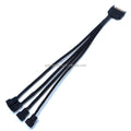 Sleeved 15Pin to 3Pin 4Pin Cooling Fan Power Adapter Extension Cable Wire Cord to 1/2/3/4/5 Computer Cable Accessory Power Cable