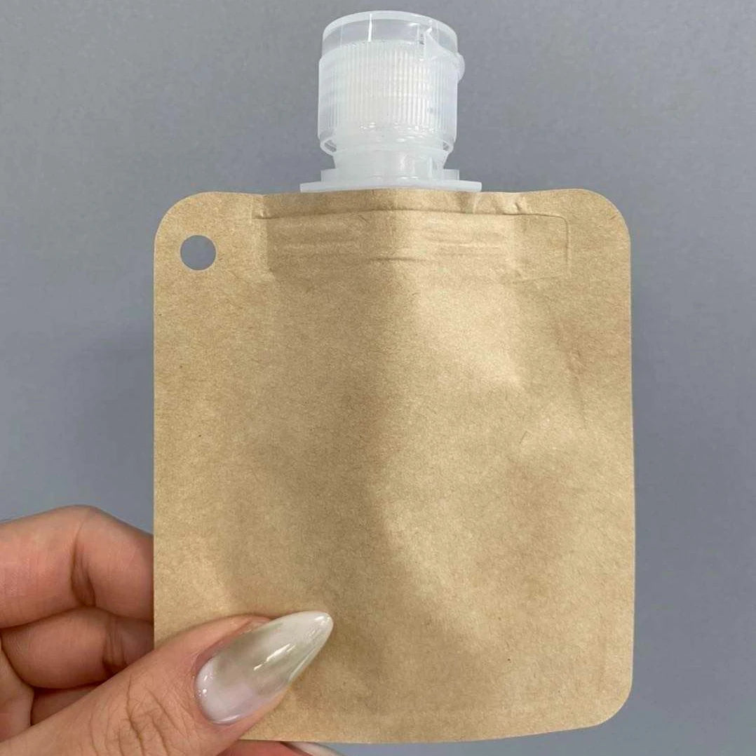 Hot Filling Eco Friendly Biodegradable Refill Liquid Packing Spout Pouch Small Stand up 10ml Bag