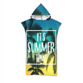 Microfiber Printed Bathrobe Summer Beach Towel with Sun and Wind Protection Dropshipping Hooded Cloak for Swimming Changing