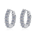 Valentines Day Gift 2023 Moissanite Jewelry 925 Sterling Silver Huggies Earrings for Women Fashion Jewelry 2023