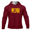 Cotton Elastane Muscle Fit Hooded Custom Factory Support Gym Wholesale Fitness Clothing Mens Long Sleeve T Shirt