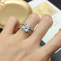 Latest Design Silver 925 Sterling Women Jewelry Wedding Ring Set Engagement Ring for Bridal Gold Plated