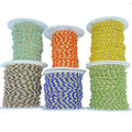 Wholesale Diy Jewelry Accessories Gold Plated Brass Colored Rose Bead Chain Rolls