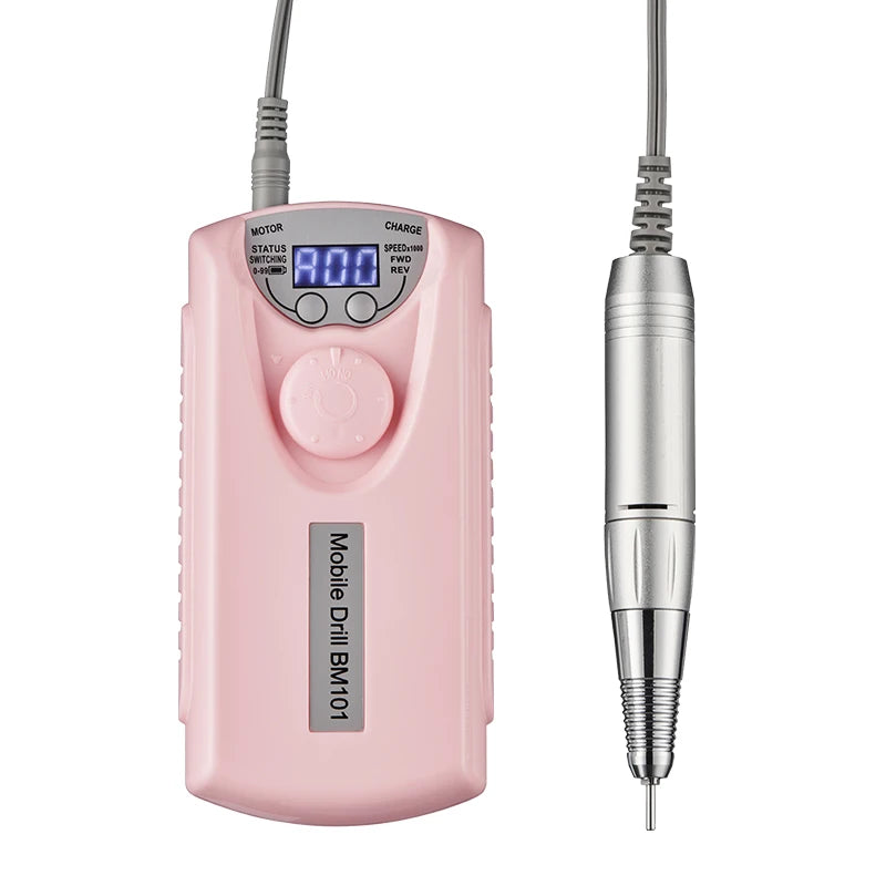 OEM Portable Nail Drill Machine 30000rpm Cordless Rechargeable Electric Nail Polisher Professional Manicure Gel Nails Plastic