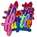 Custom Large Heat Press Embroidery Laser Cut Patches Hustle Logo Iron on and Sew-On Chenille Letters Hustle Patches