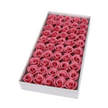 Artificial Flower Red Single PE Soap Rose Flower Head with Gift Box 50pcs  in One Box